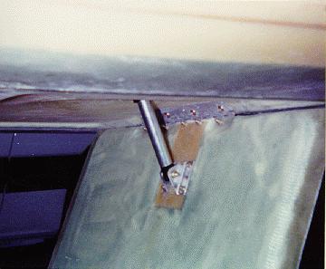 Speed brake with actuator extended